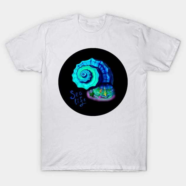 Sea life shell T-Shirt by YellowStone